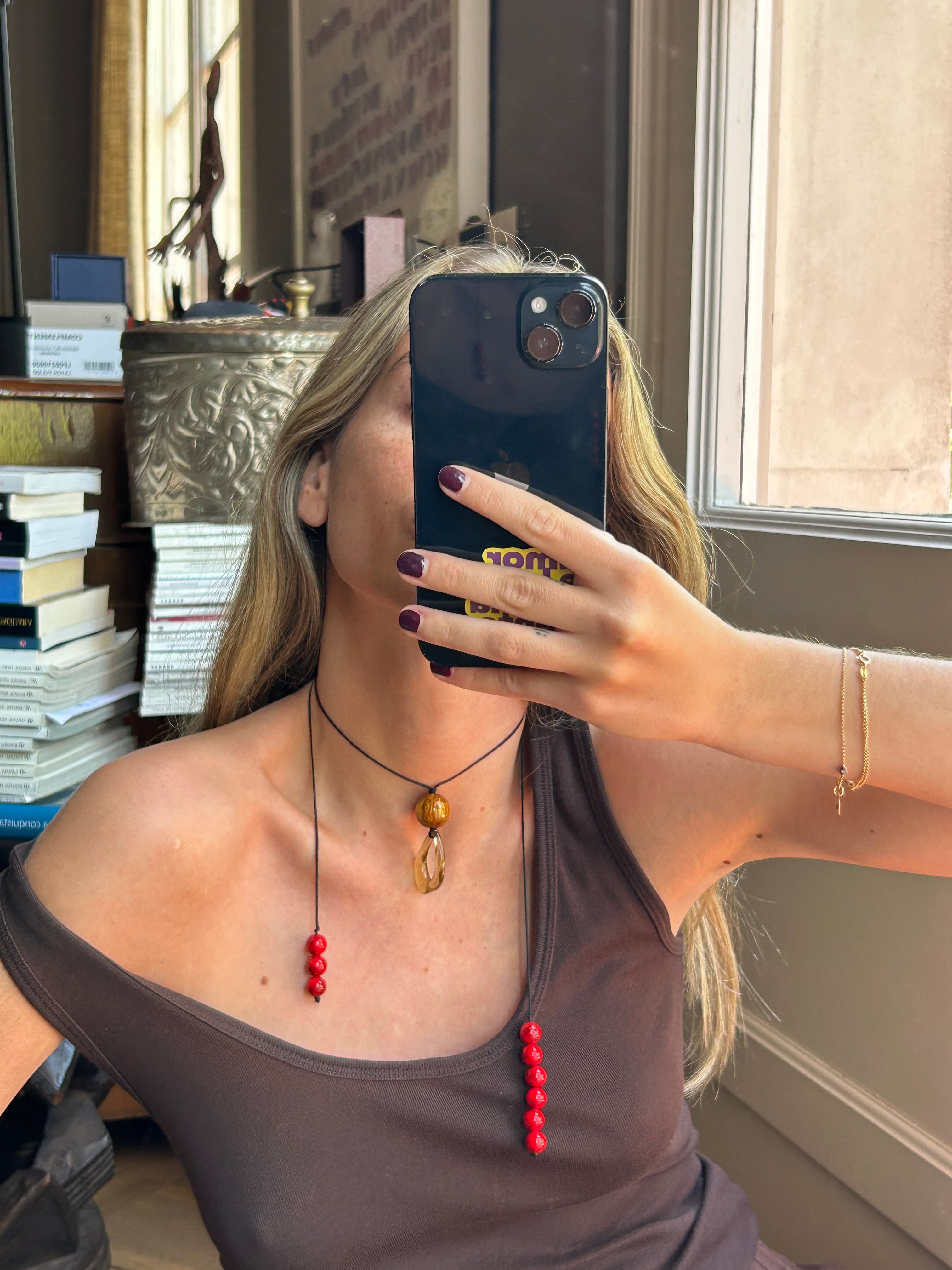 The Shape Necklace - Rouge