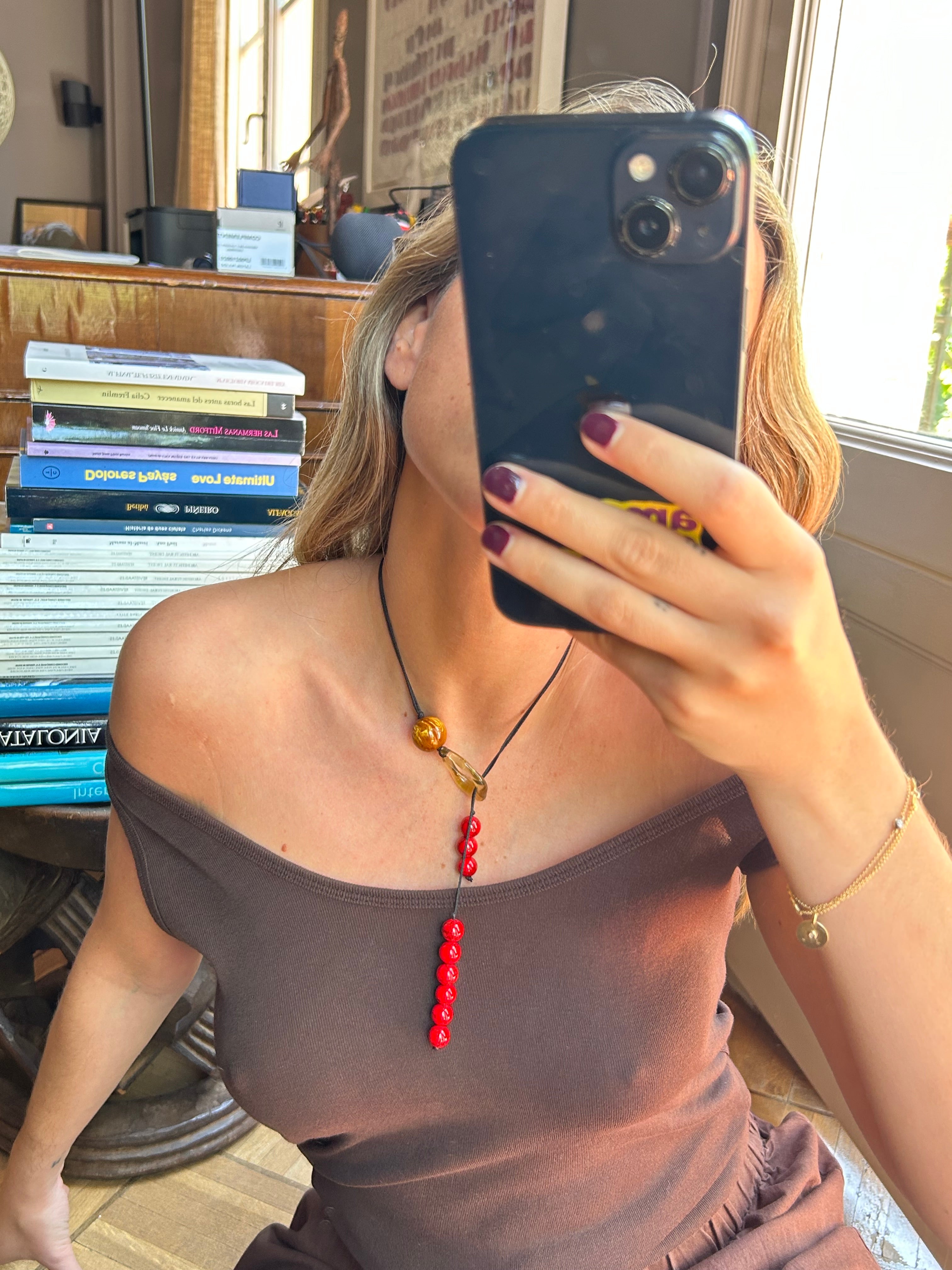 The Shape Necklace - Rouge
