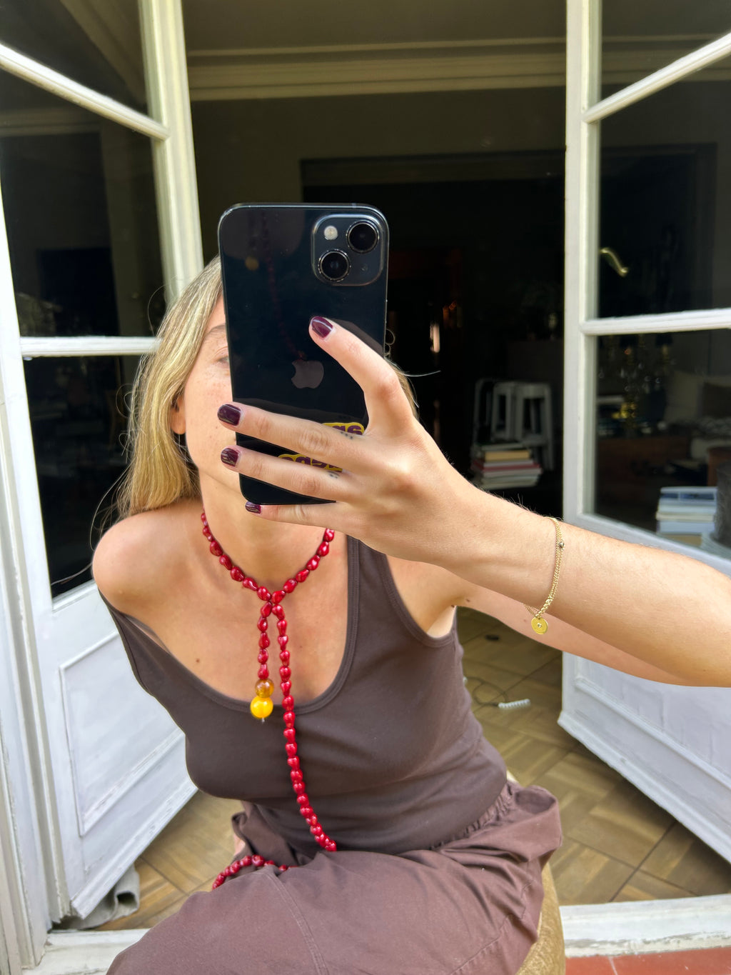 The Line Necklace - Rouge
