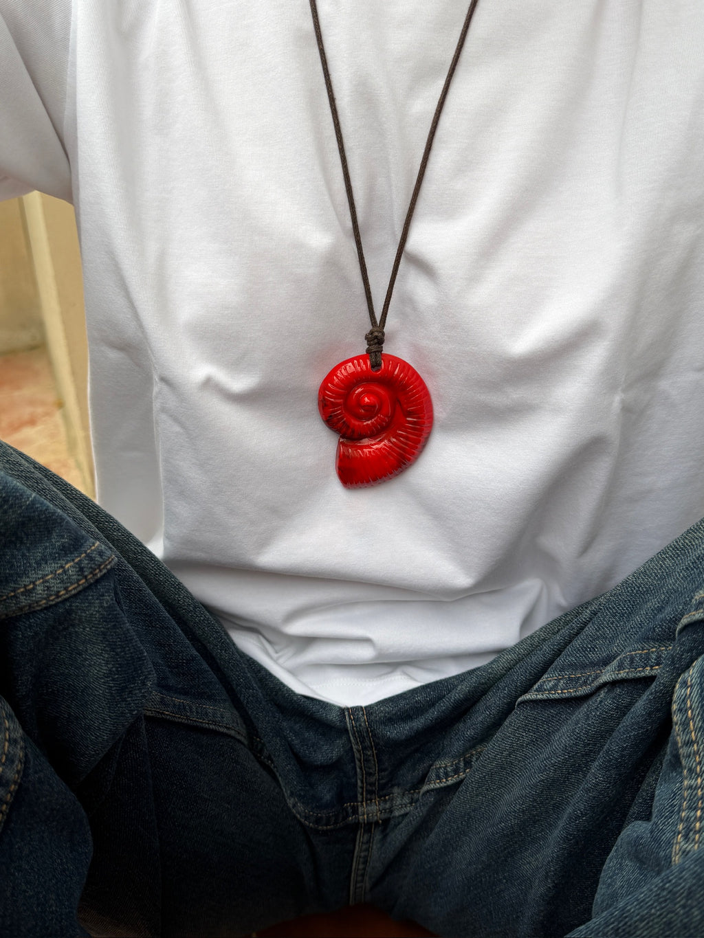 The Shell Necklace - Red