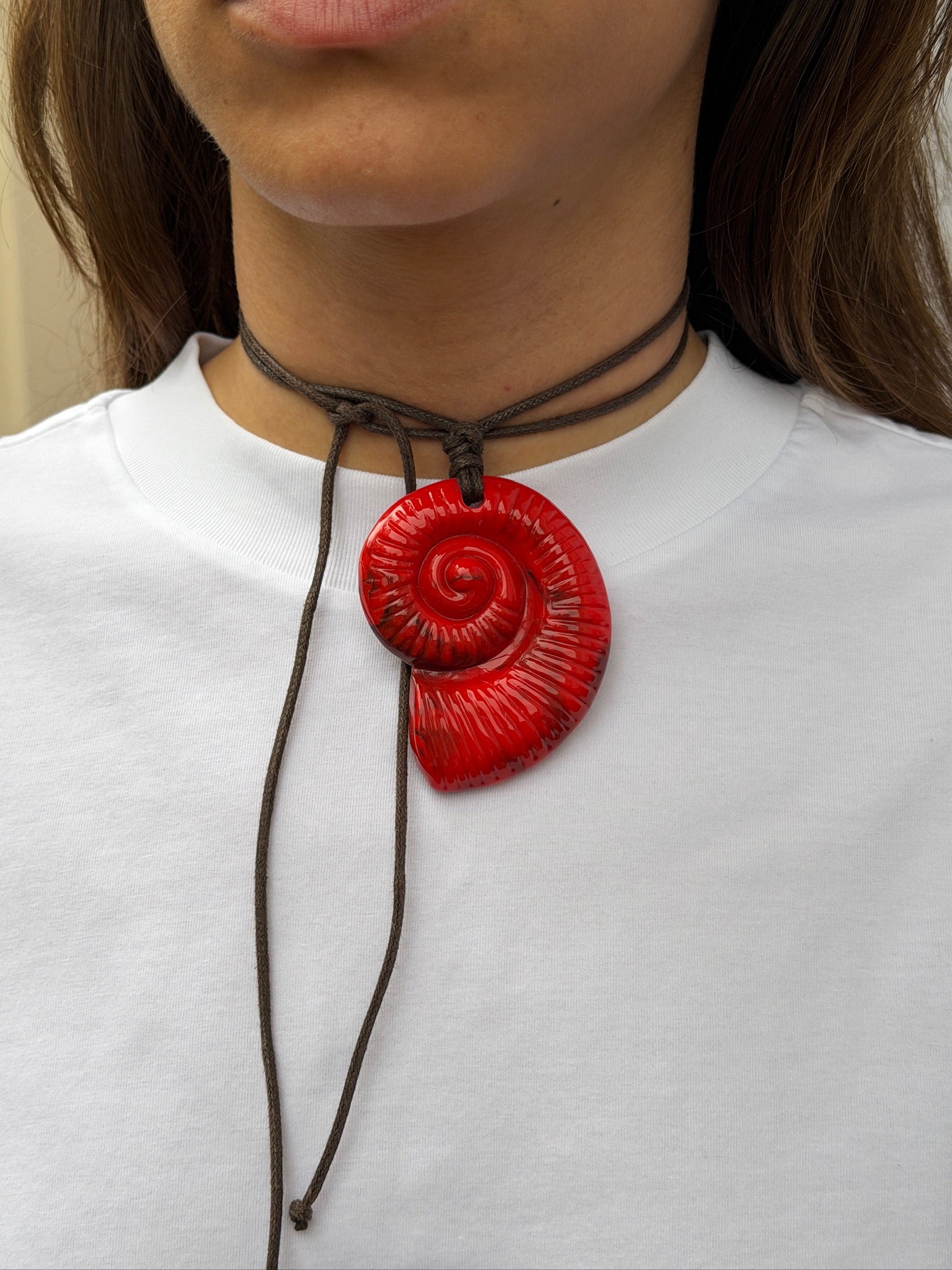 The Shell Necklace - Red
