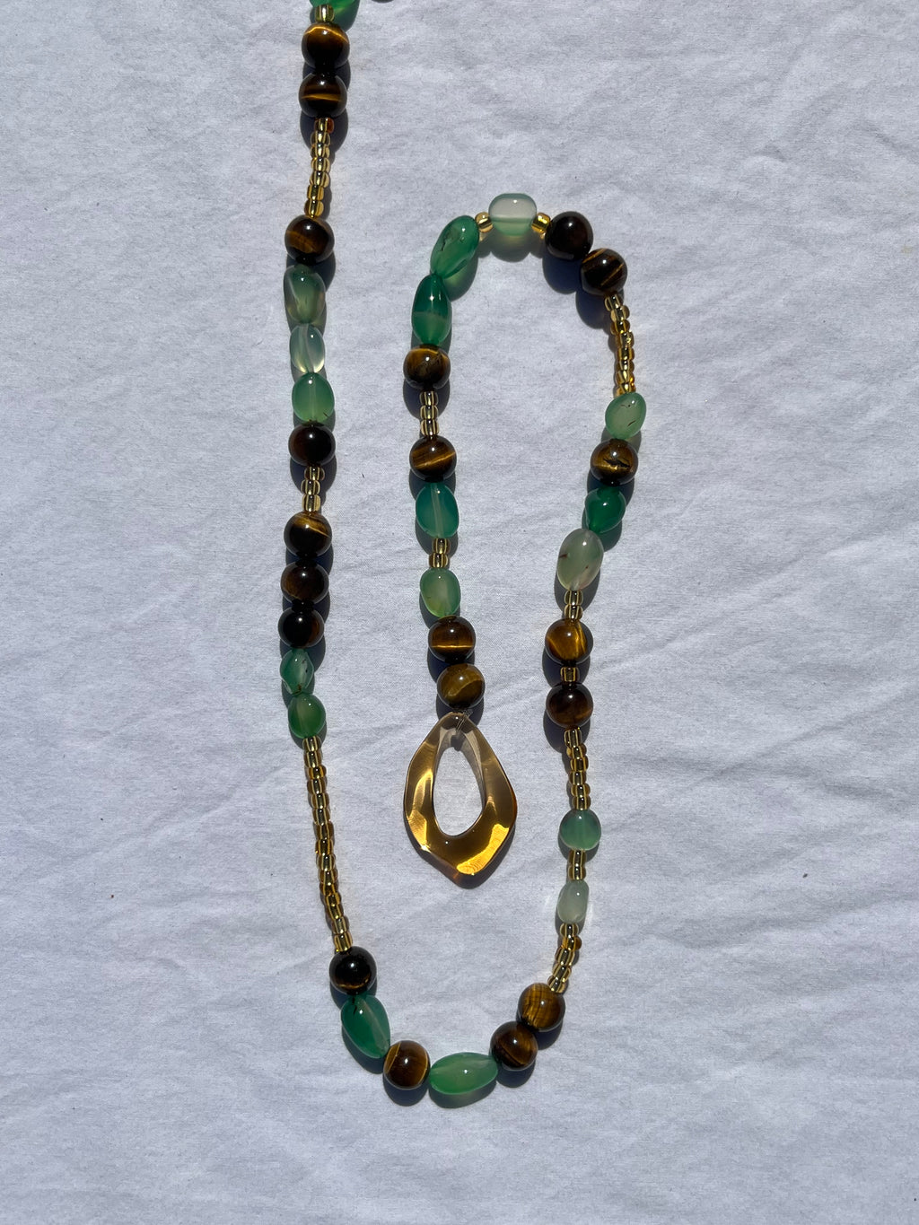 The Lock Necklace - Moss