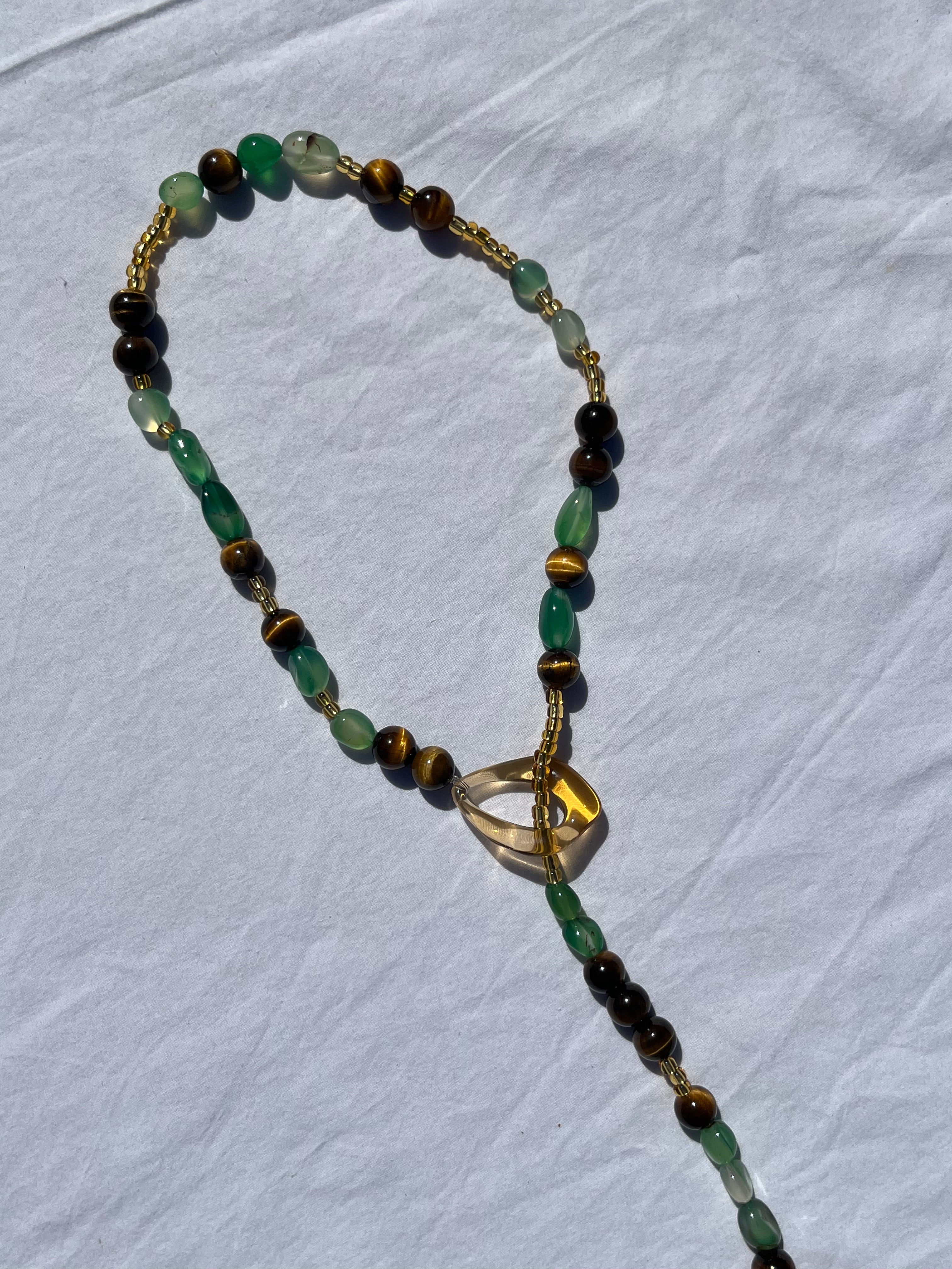 The Lock Necklace - Moss